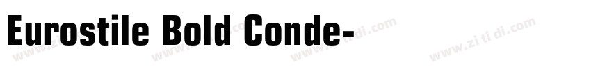 Eurostile Bold Conde字体转换